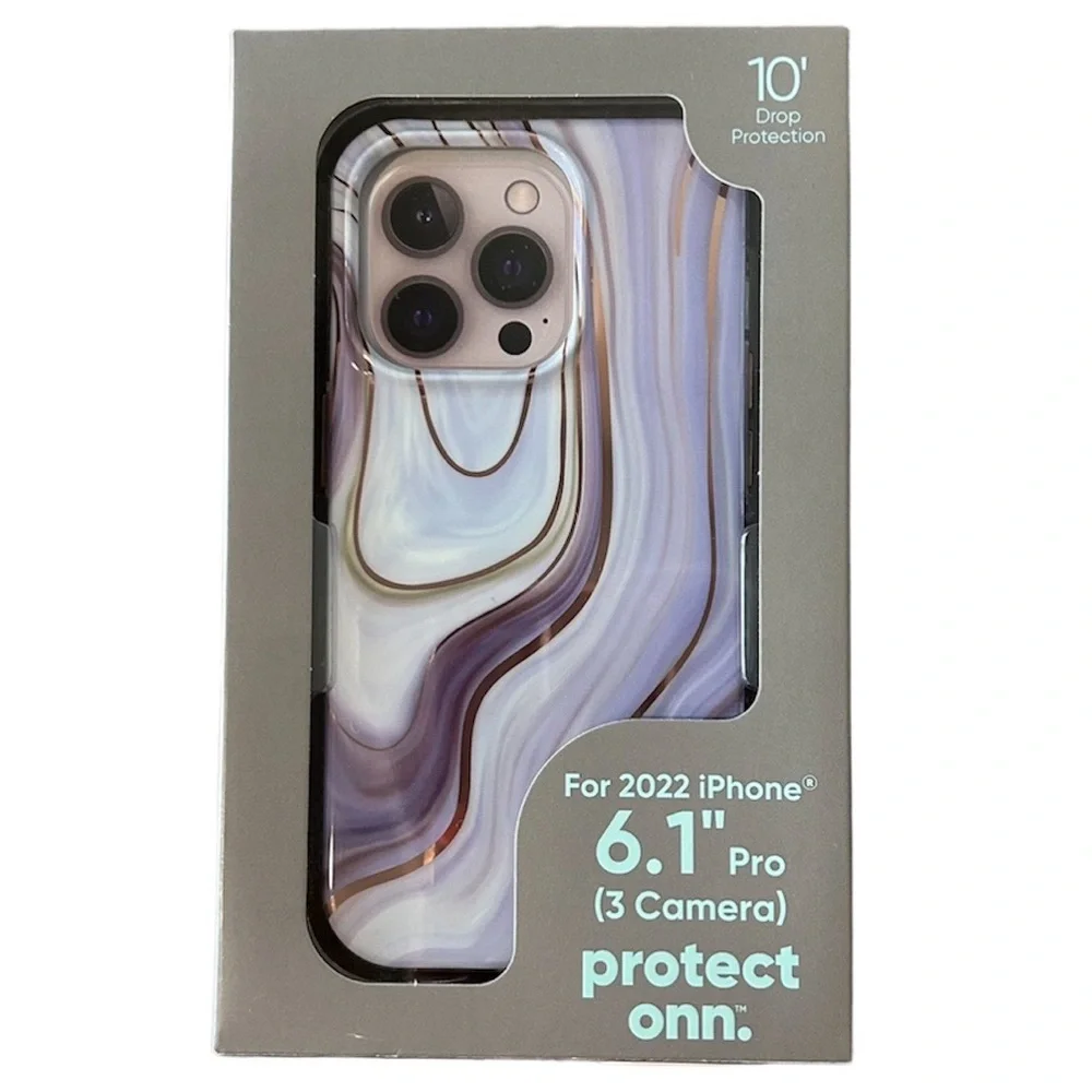 Protect Onn 2022 iPhone 6.1” Pro 3 Camera Purple & Rose Gold Phone Case